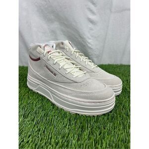 Women’s 9.5 - Reebok Clubc C‎ Geo Mid Chalk/Stucco Platform Sneakers 100033114